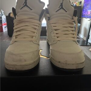 Air Jordan 5 Retro- White and Black